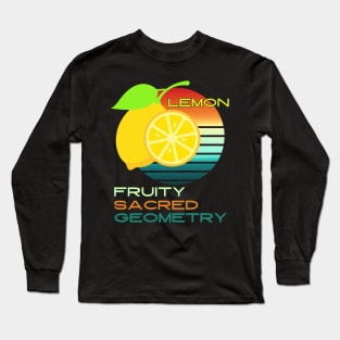 Lemon Fruity Sacred Geometry Long Sleeve T-Shirt